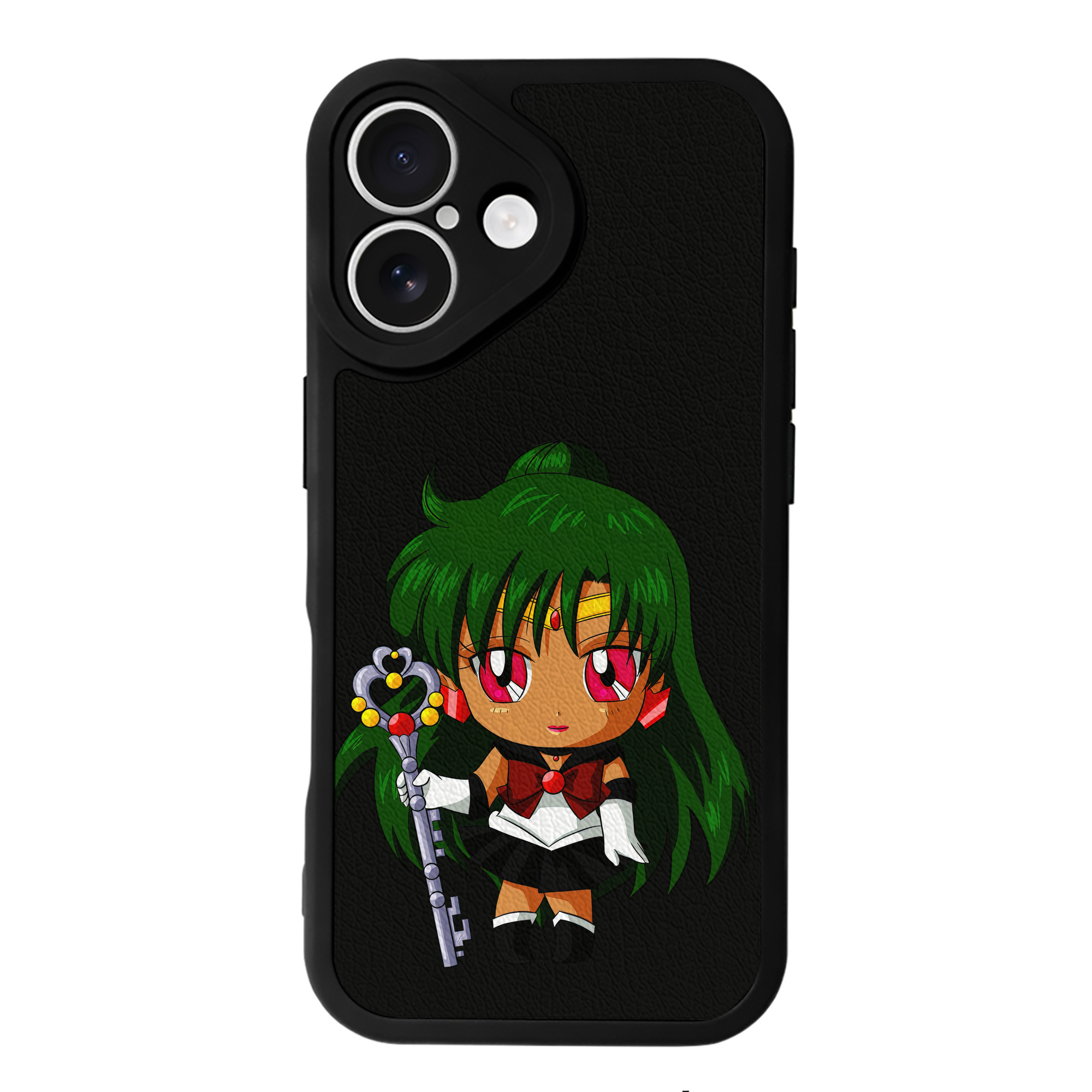 （画像用） 美少女戦士セーラームーン 冥王せつな Sailor Moon Meiou Setsuna 【iPhone 16シリーズ対応】シリコンスマホケース（レザー調） 材質：シリコン